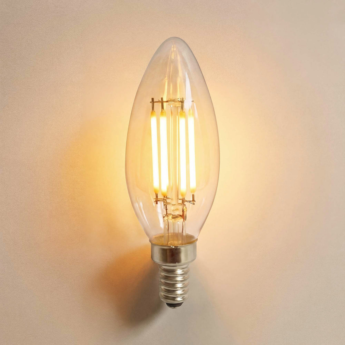 Ampoule LED filament C35 blanc doux E14/2700K/4W