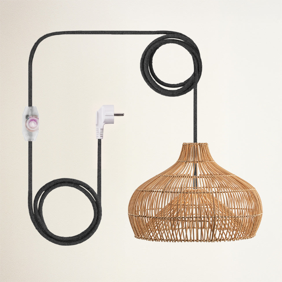 Suspension Oceania Cone en rotin