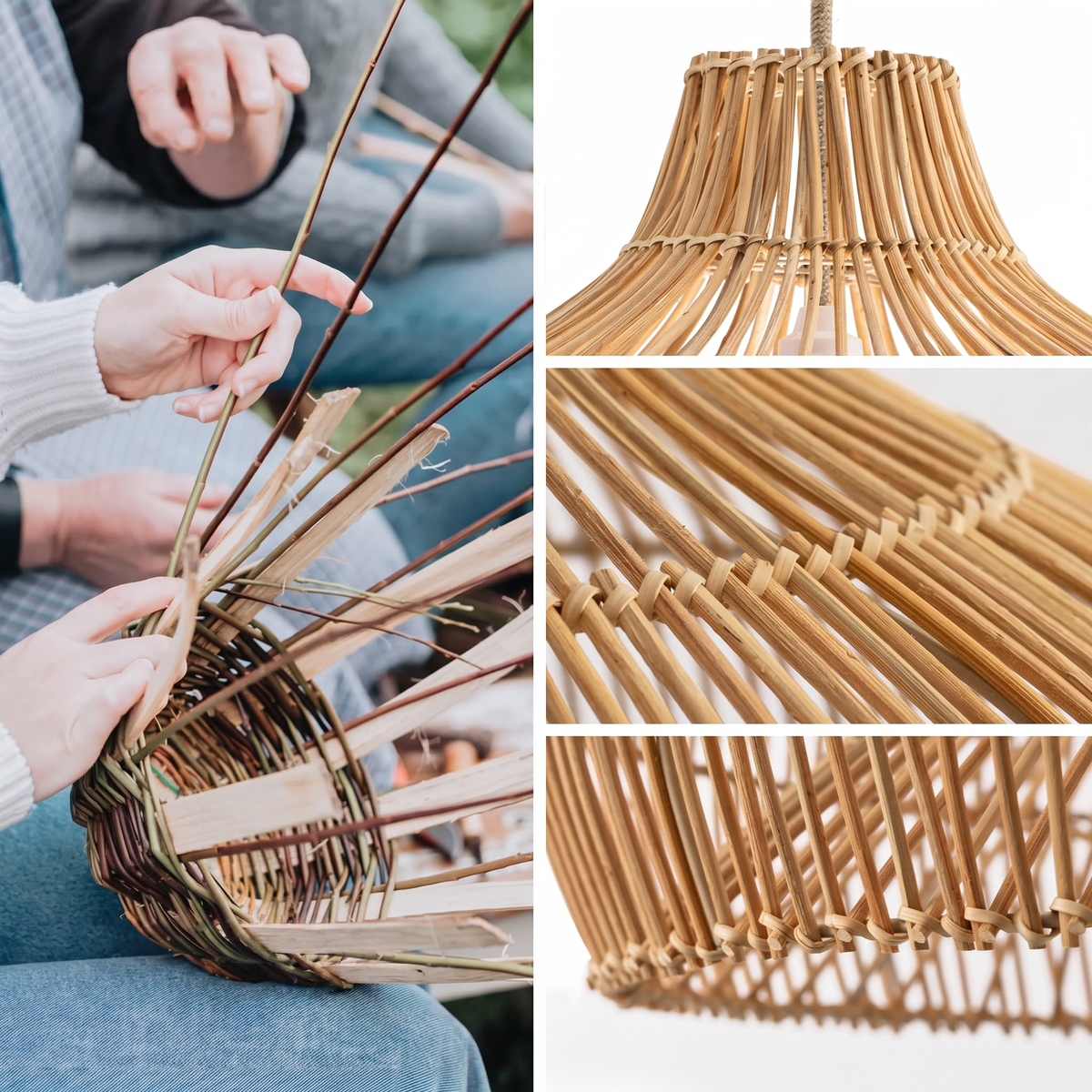 Suspension Oceania Cone en rotin