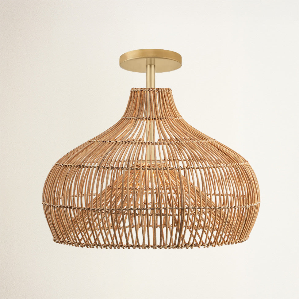 Suspension Oceania Cone en rotin