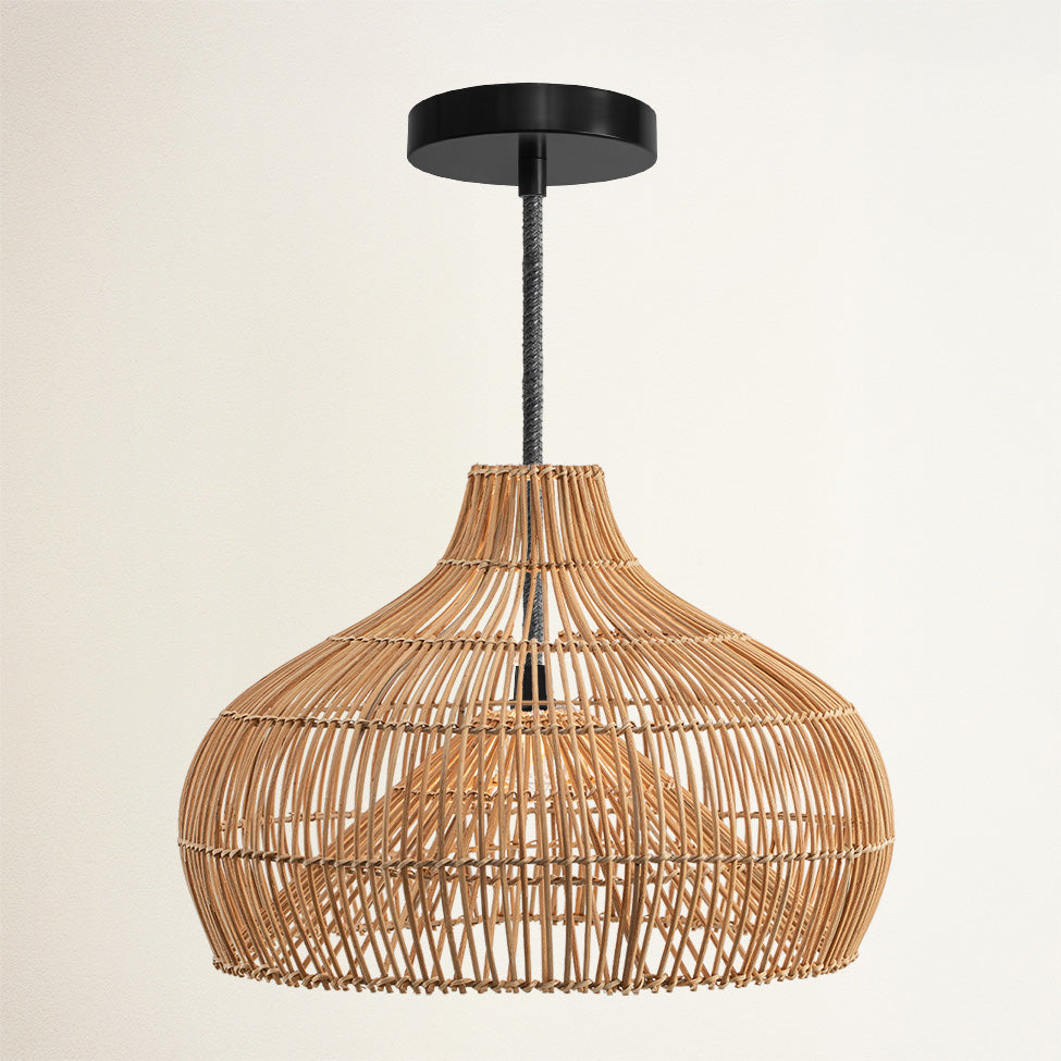 Suspension Oceania Cone en rotin