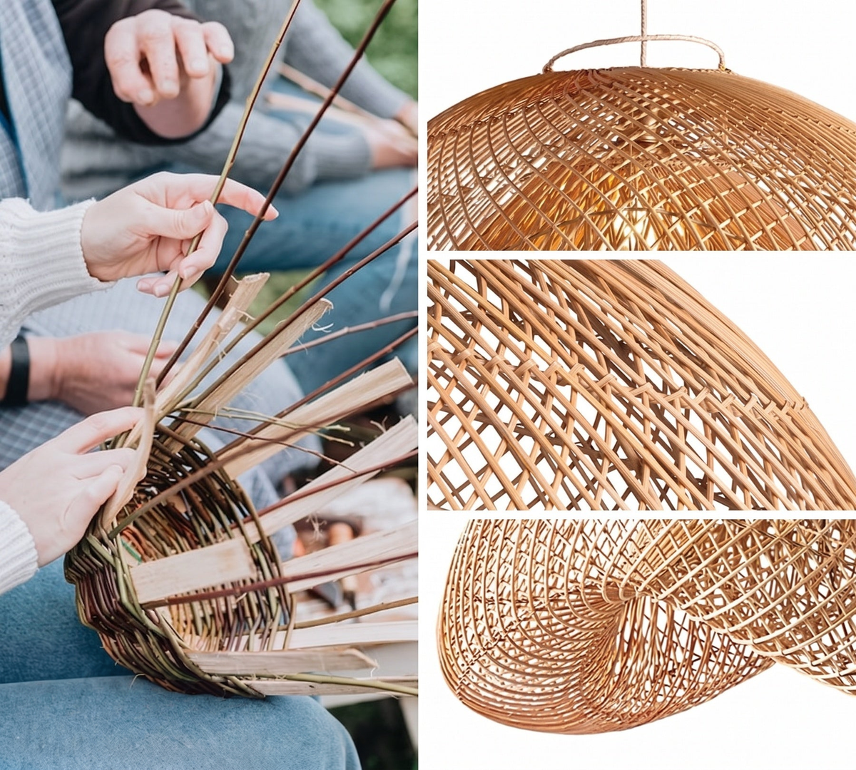 Suspension Sepherina en rotin
