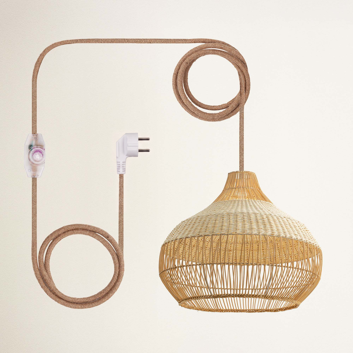 Suspension Beatrice en rotin
