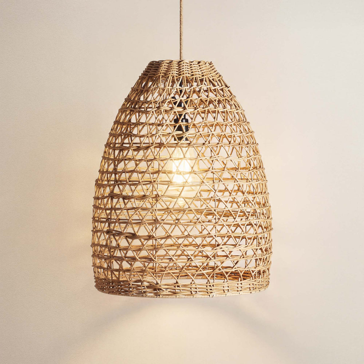 Suspension Mazed Lace en rotin
