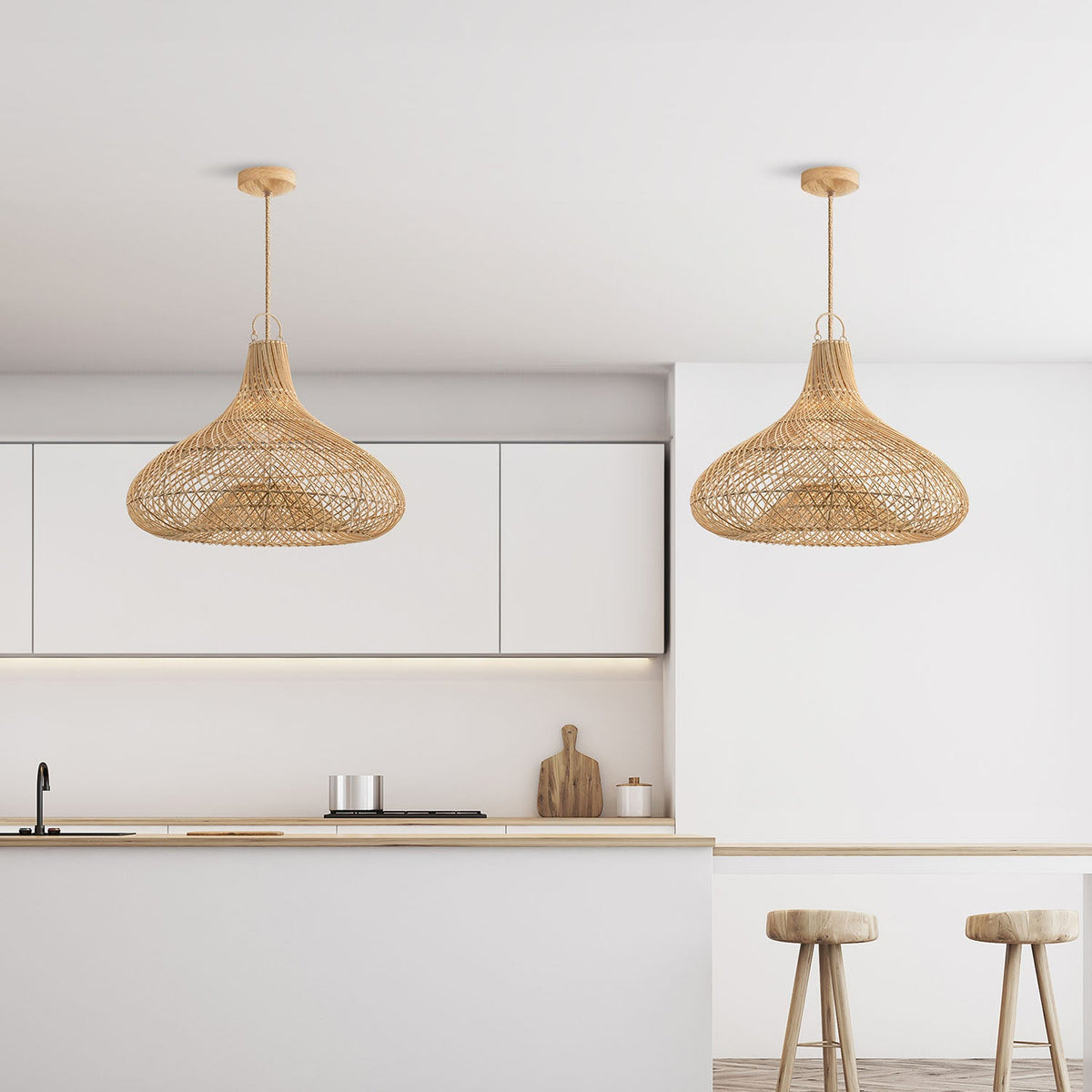Suspension Enigma en rotin