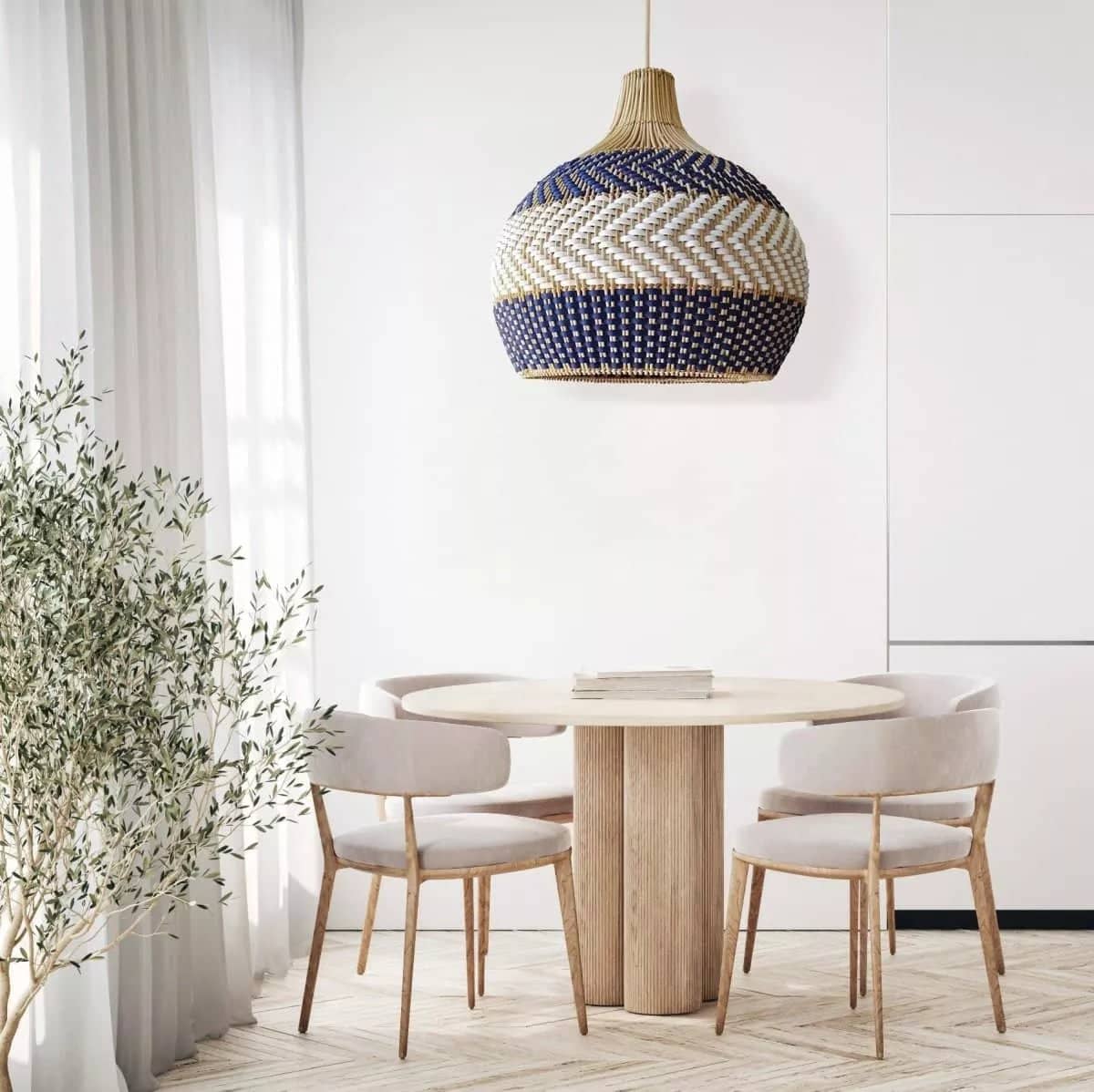 Suspension Ethereal en rotin