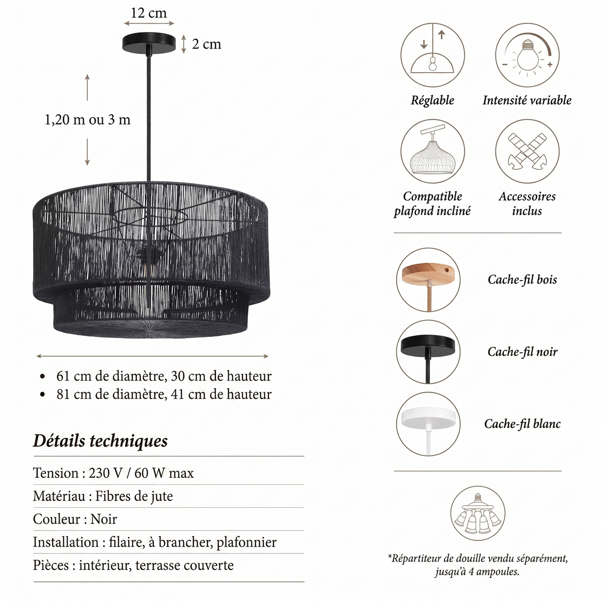 Ambravera Suspension Twilight Lace caracteristiques