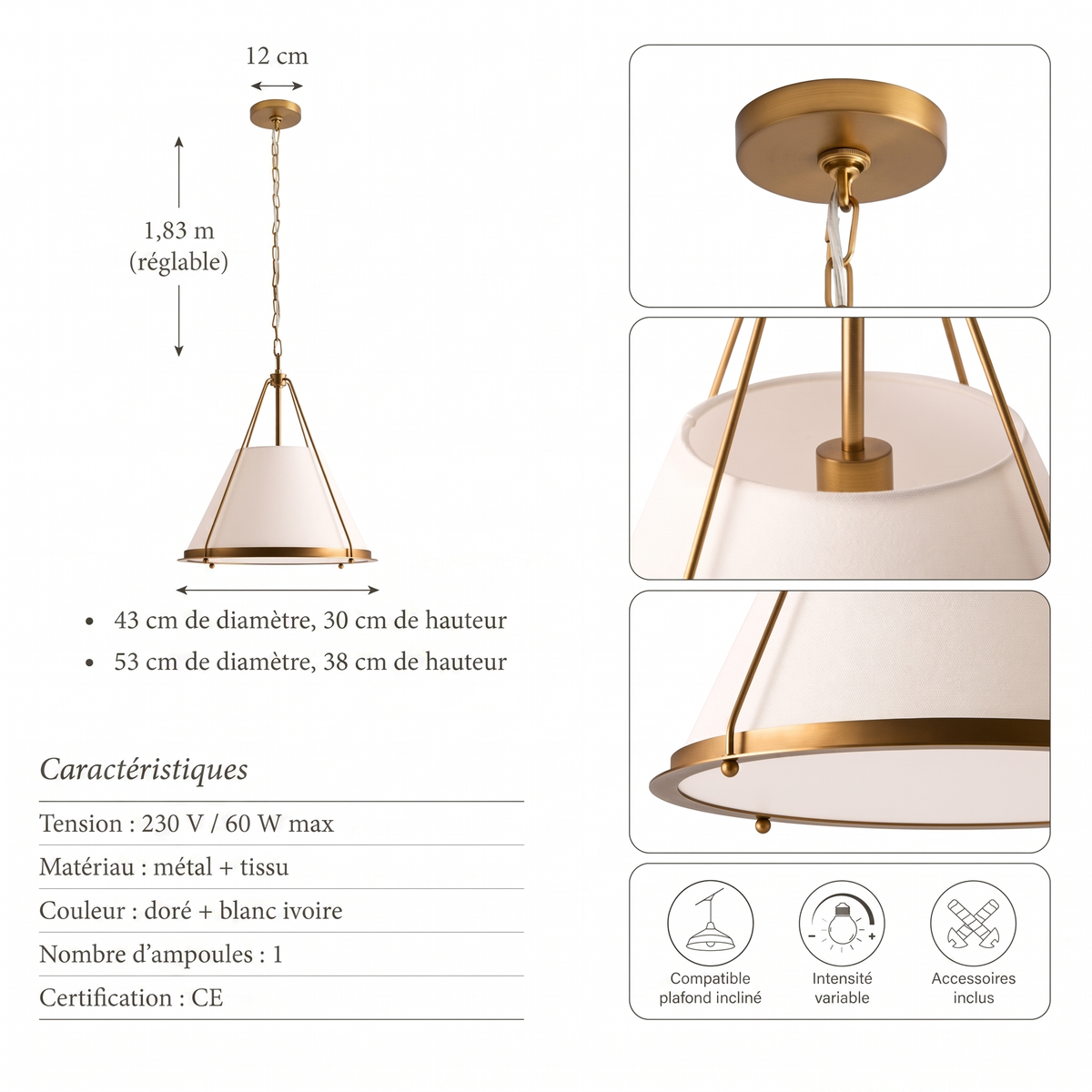 Caractéristiques suspension Scintilla