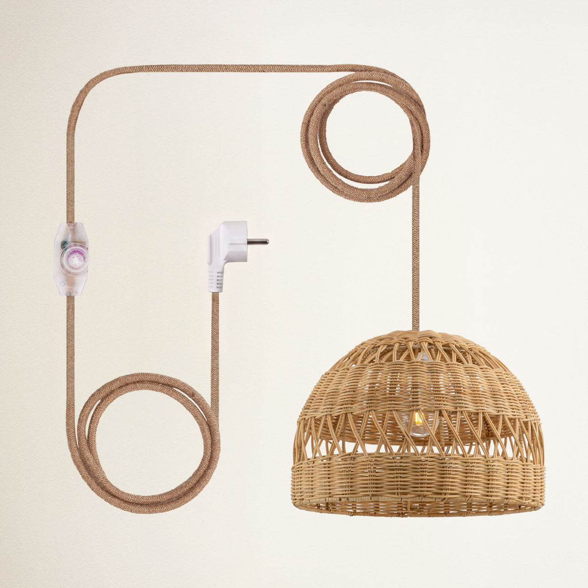 Suspension en rotin Radiant
