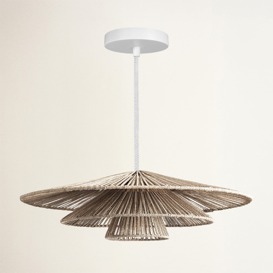 Suspension extérieure Sammie Tier en rotin