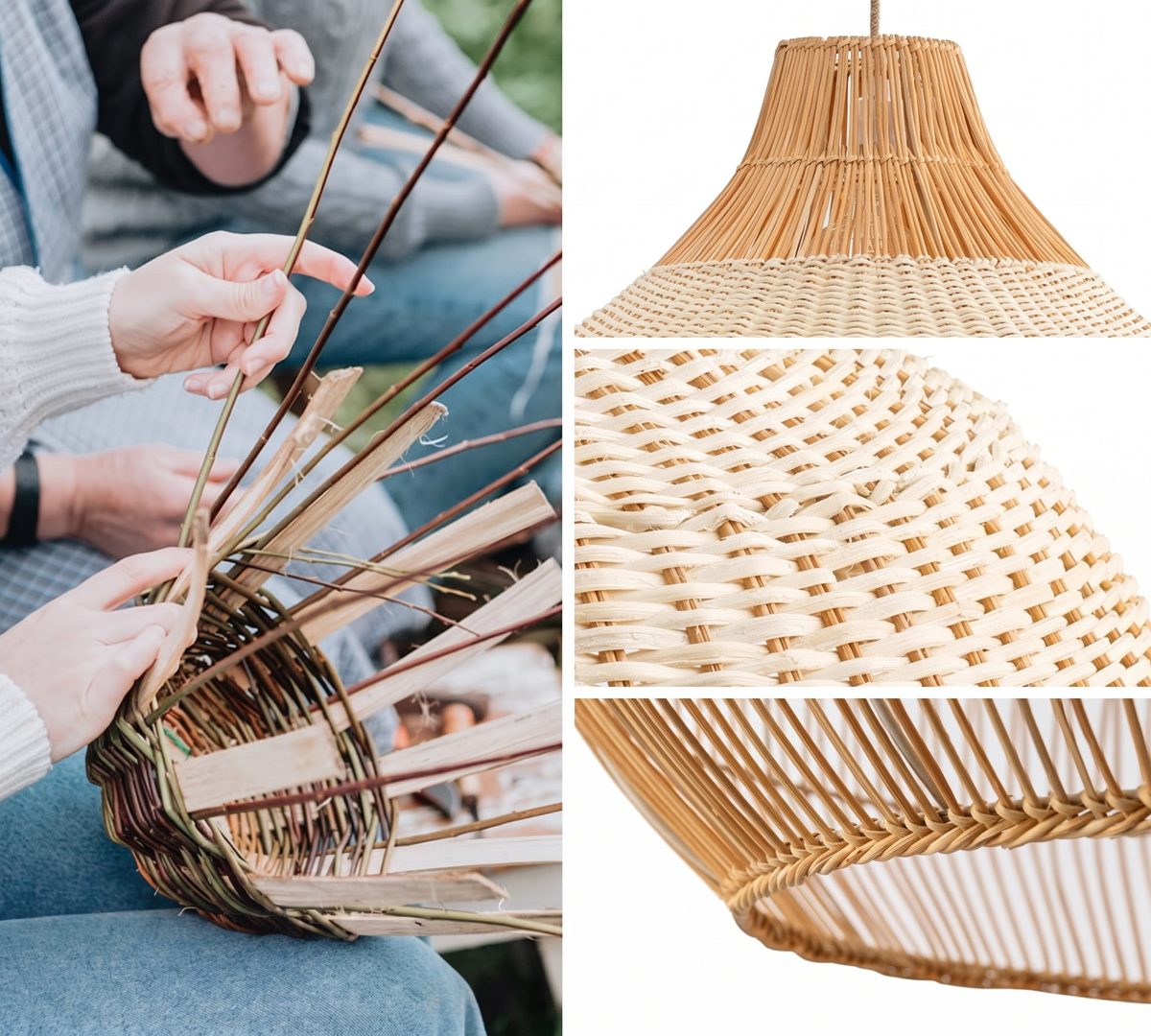 Suspension Beatrice en rotin