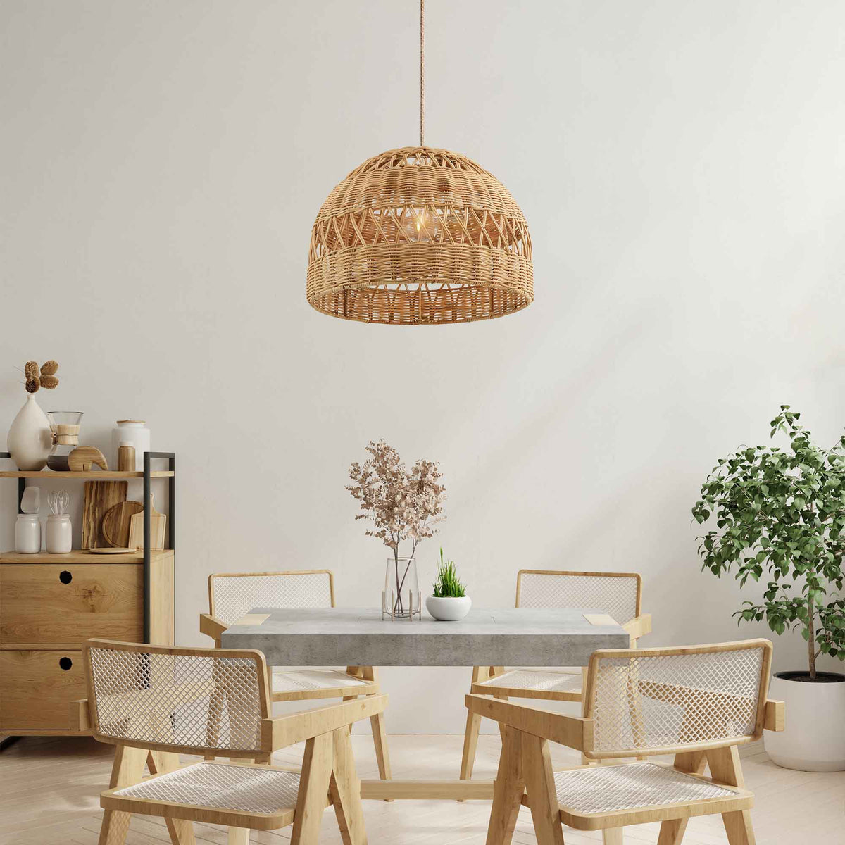 Suspension en rotin Radiant