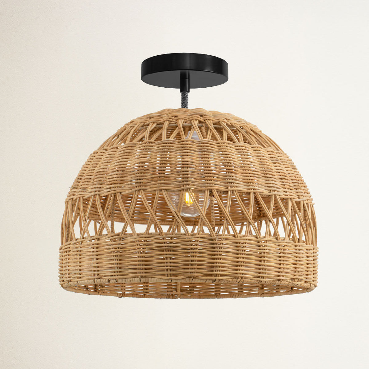 Plafonnier en rotin Radiant