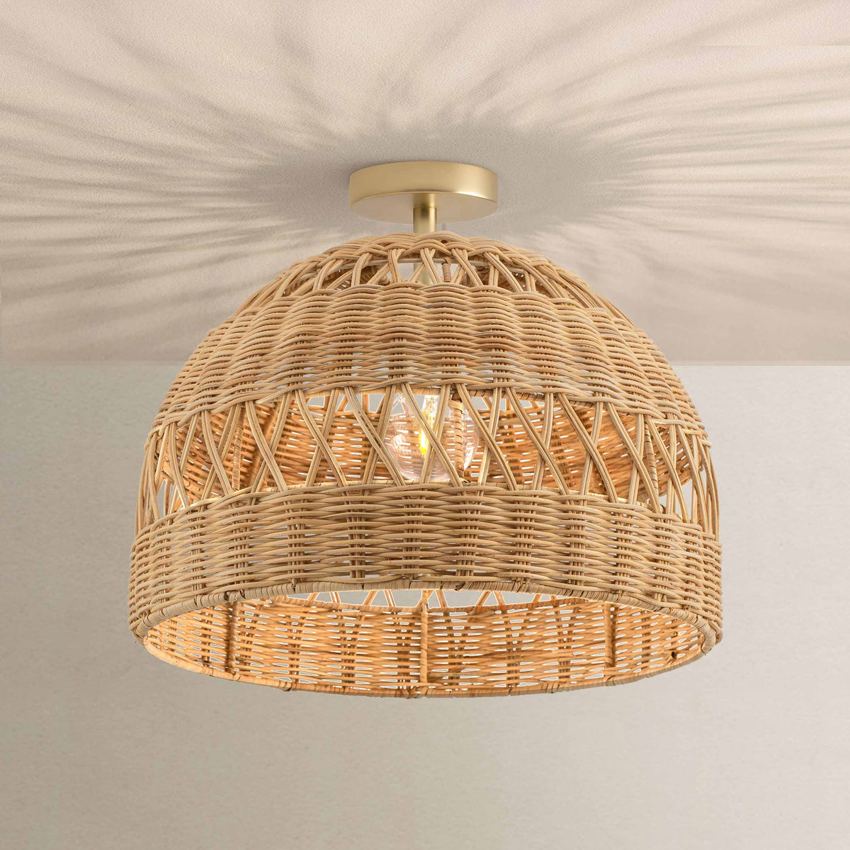 Plafonnier en rotin Radiant