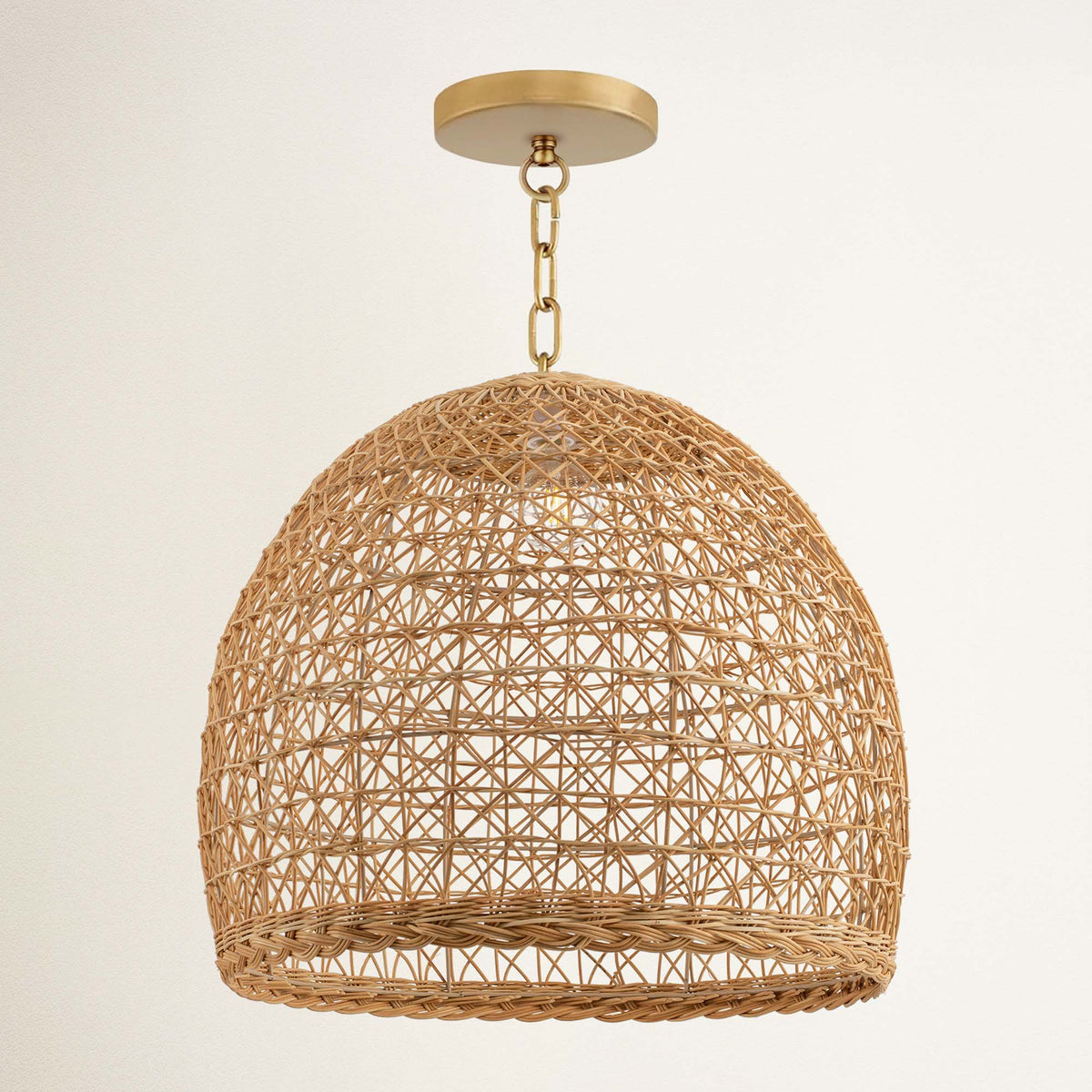 Suspension Lumiere en rotin