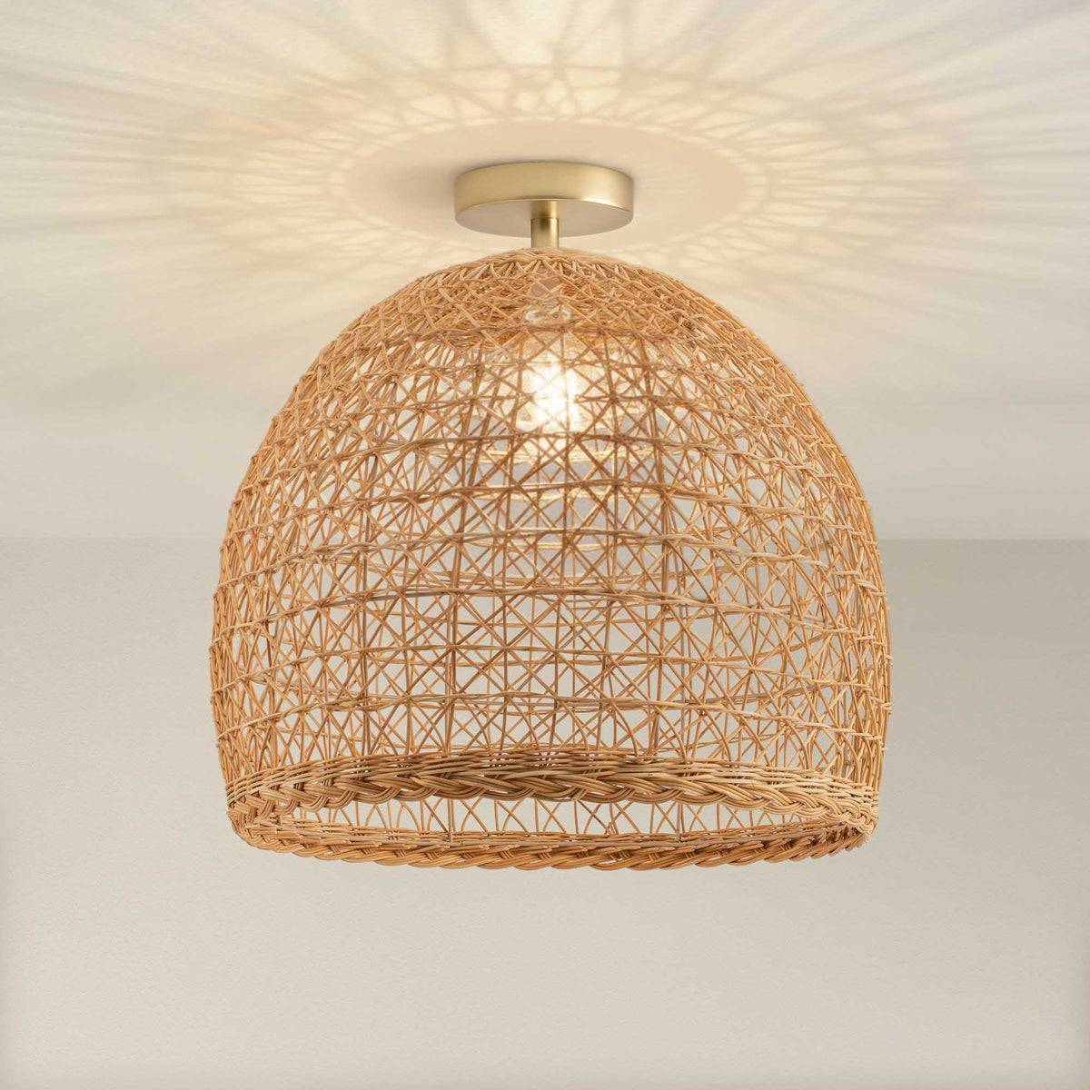 Plafonnier Lumiere en rotin