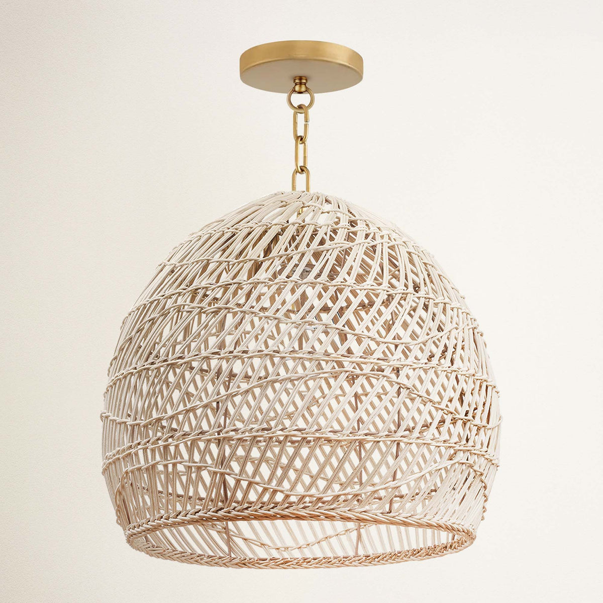 Suspension en rotin Santana noir
