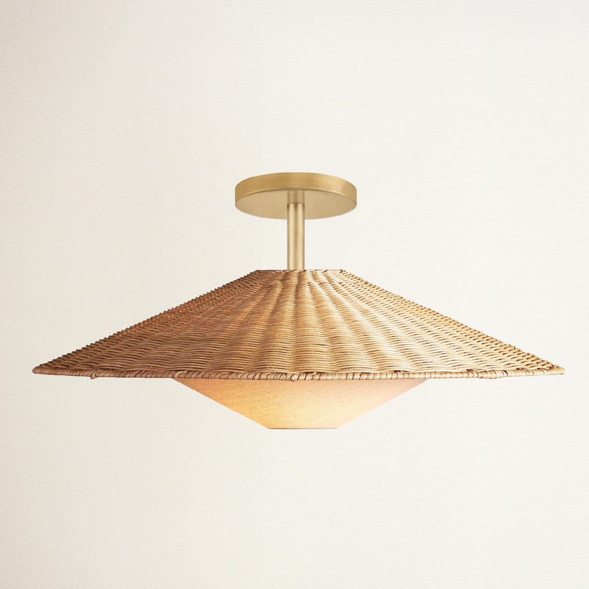 Suspension Sunny en rotin