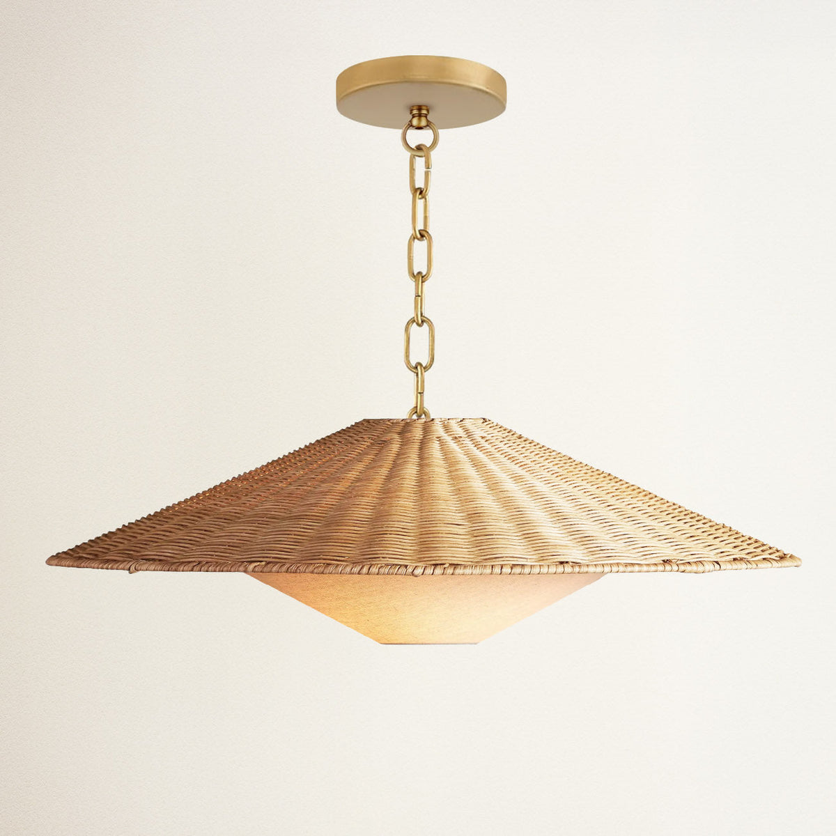 Suspension Sunny en rotin