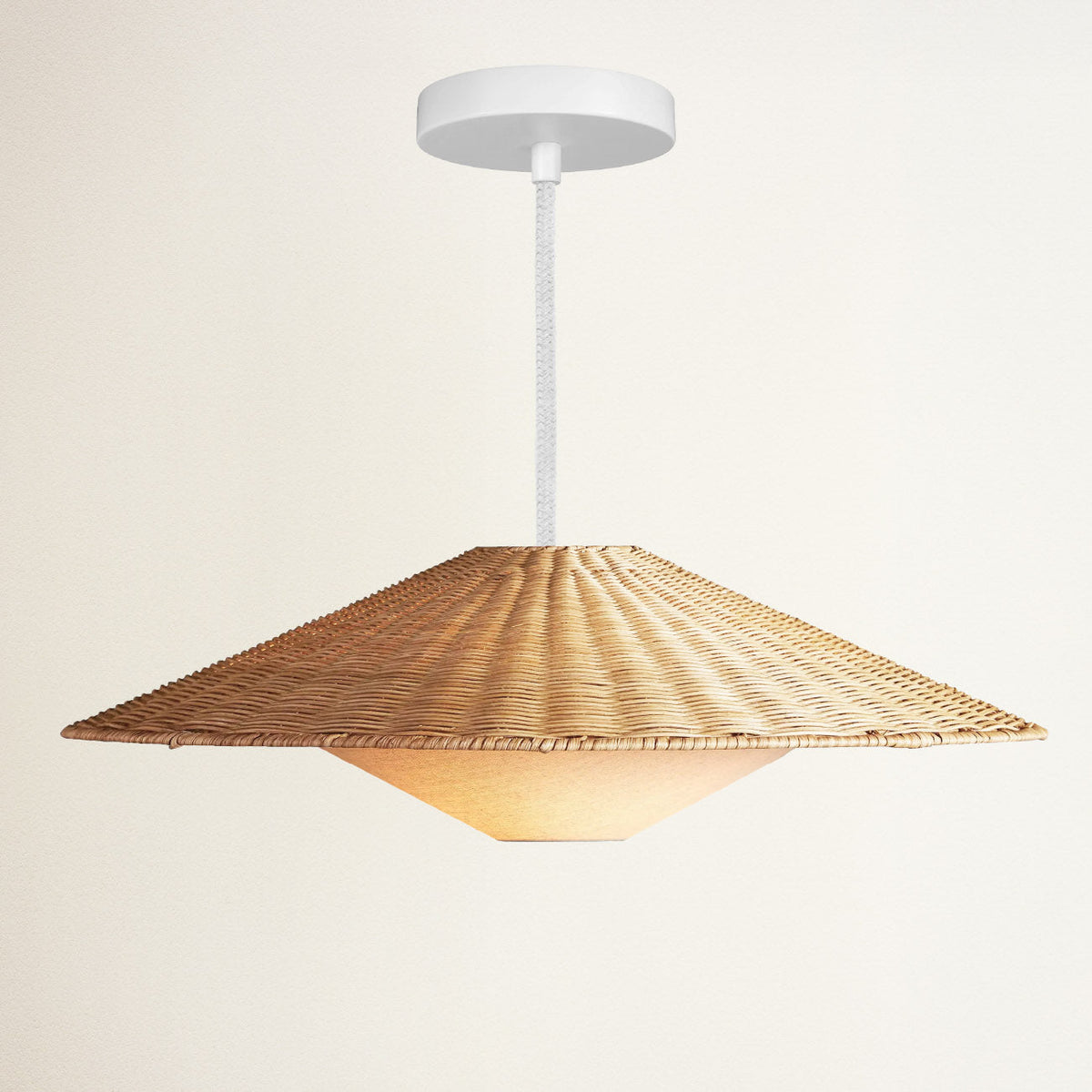Suspension Sunny en rotin