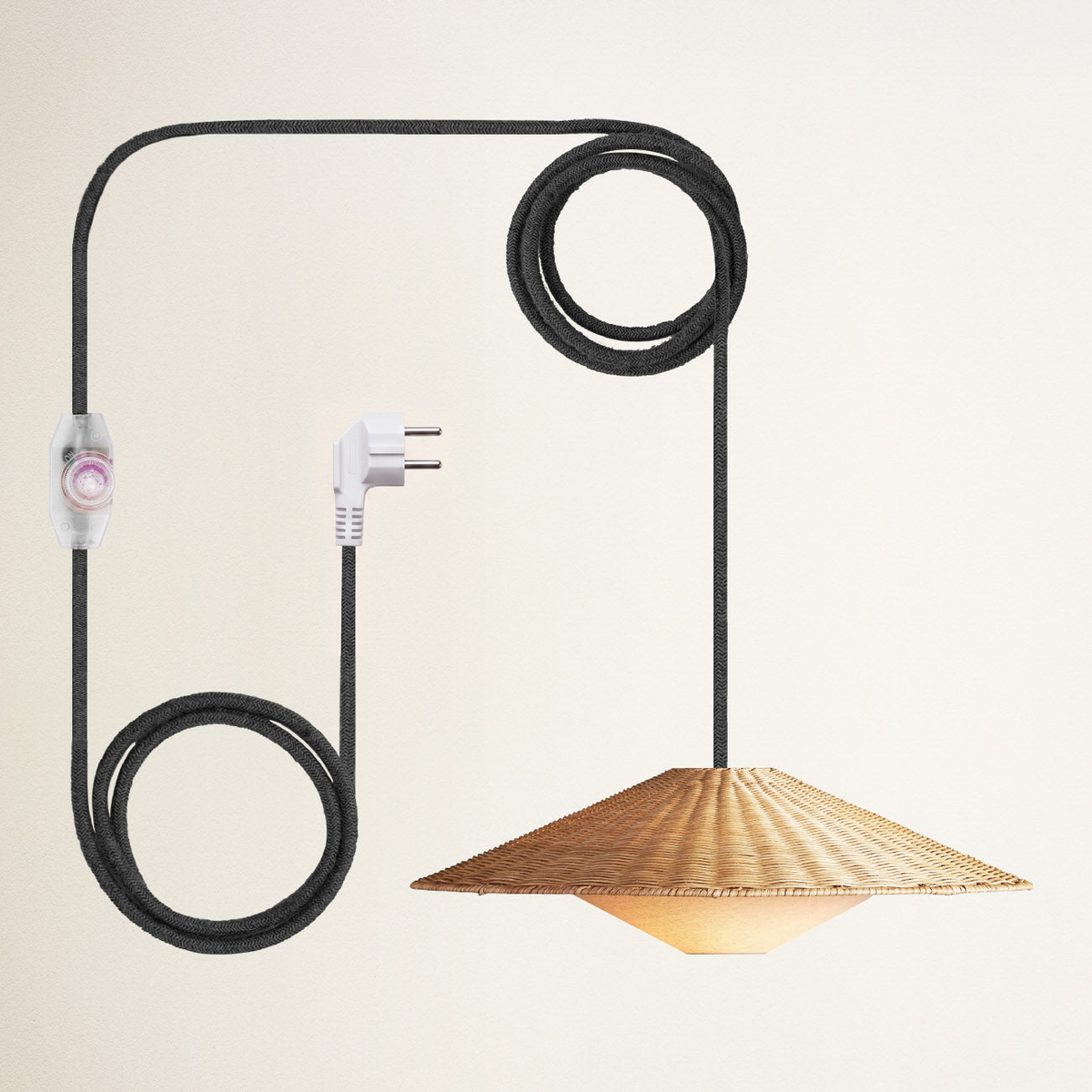 Suspension Sunny en rotin