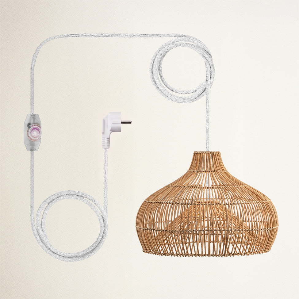 Suspension Oceania Cone en rotin