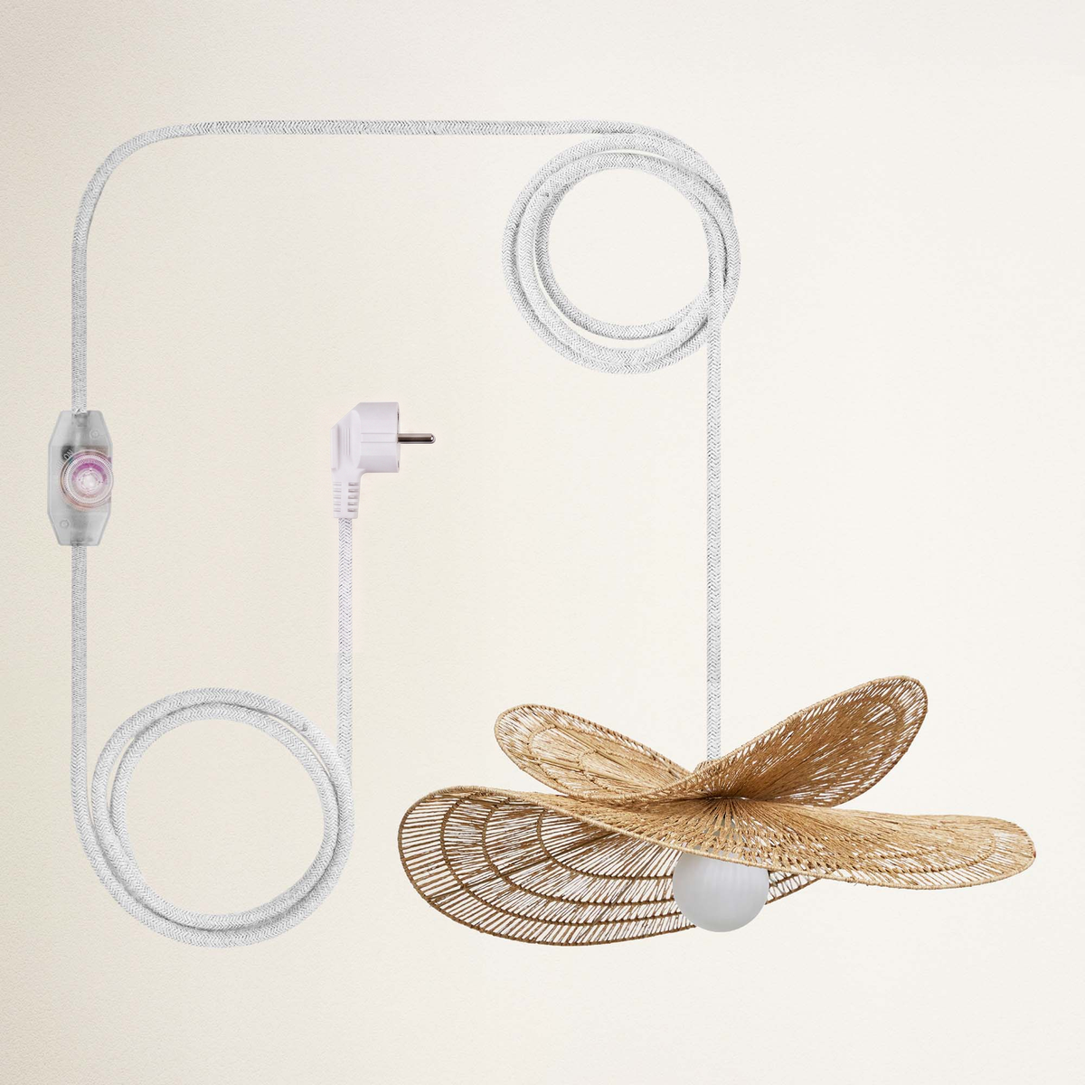 Suspension Whisper Leaf en rotin