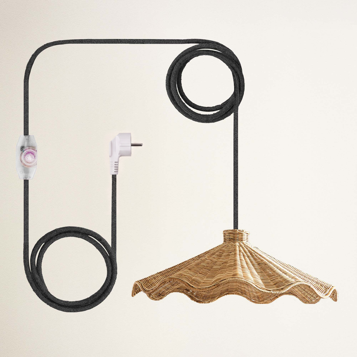 Suspension Ariel en rotin