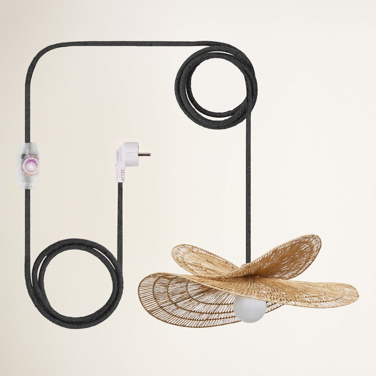 Suspension Whisper Leaf en rotin