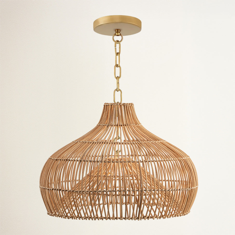 Suspension Oceania Cone en rotin