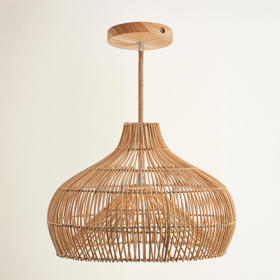 Suspension Oceania Cone en rotin