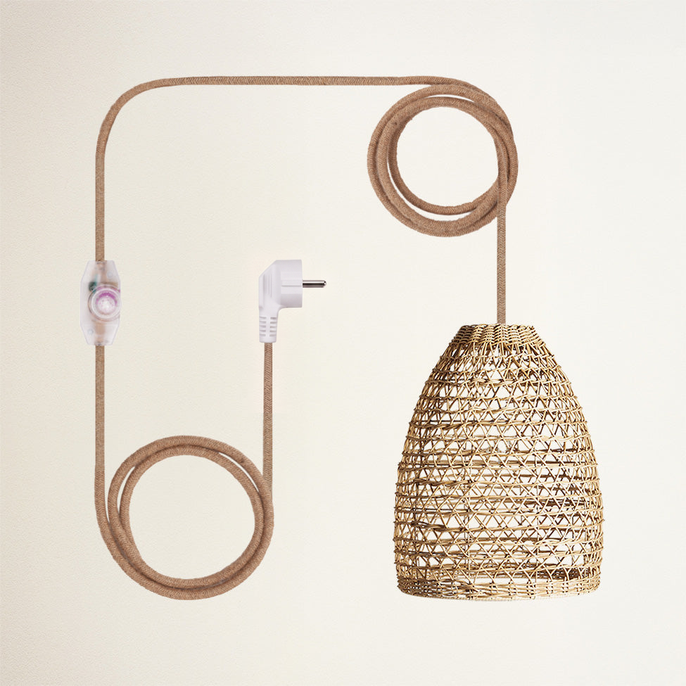 Suspension Mazed Lace en rotin