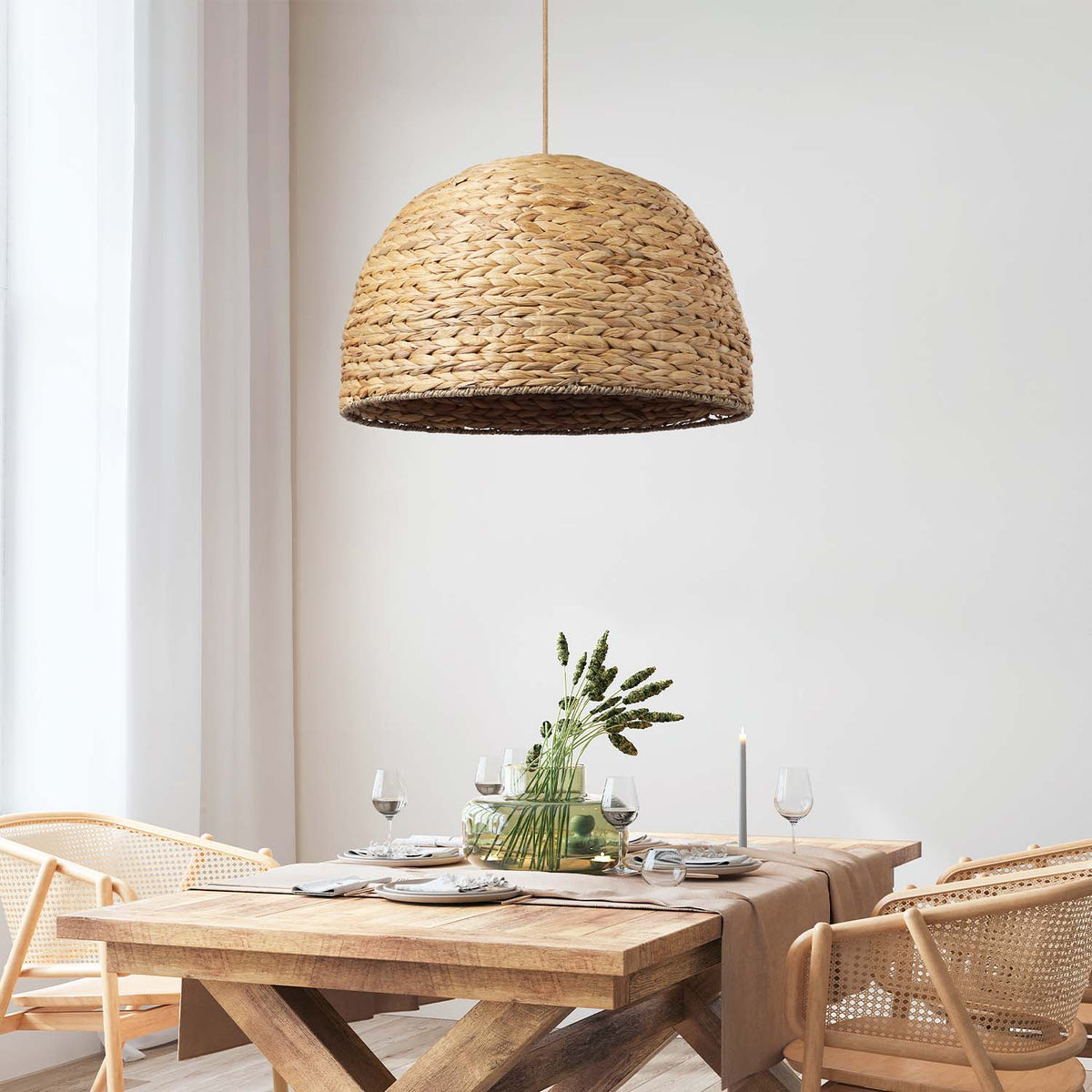 Suspension Althea en rotin