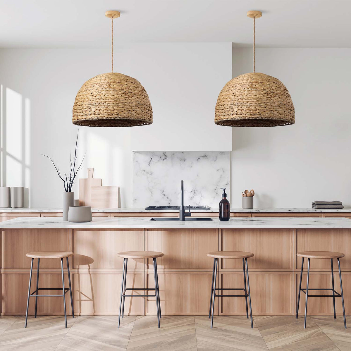 Suspension Althea en rotin