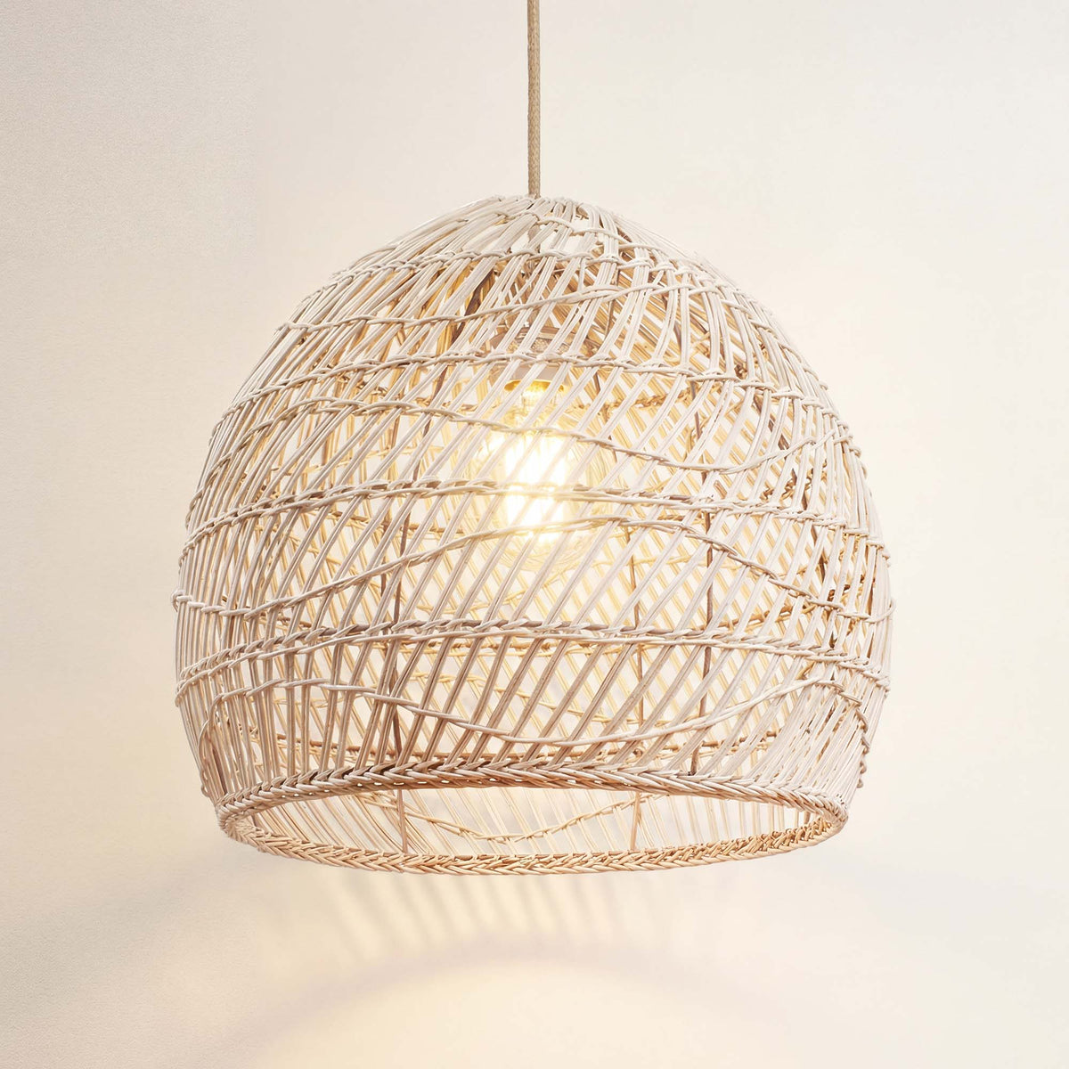 Suspension en rotin Santana noir