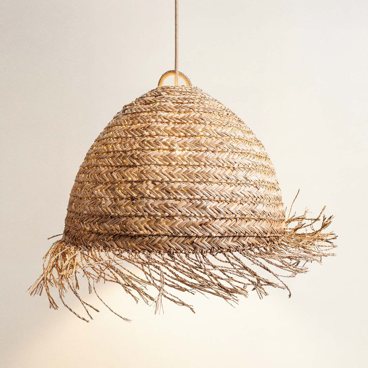 Suspension Selene en jonc de mer