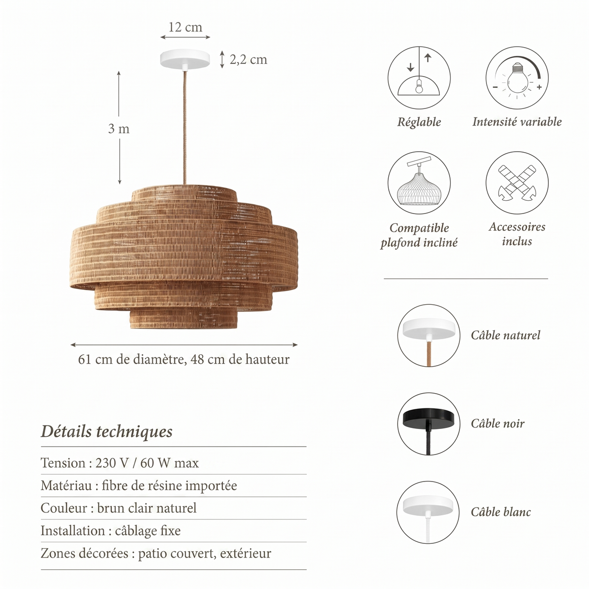 Détails techniques suspension extérieure Starry