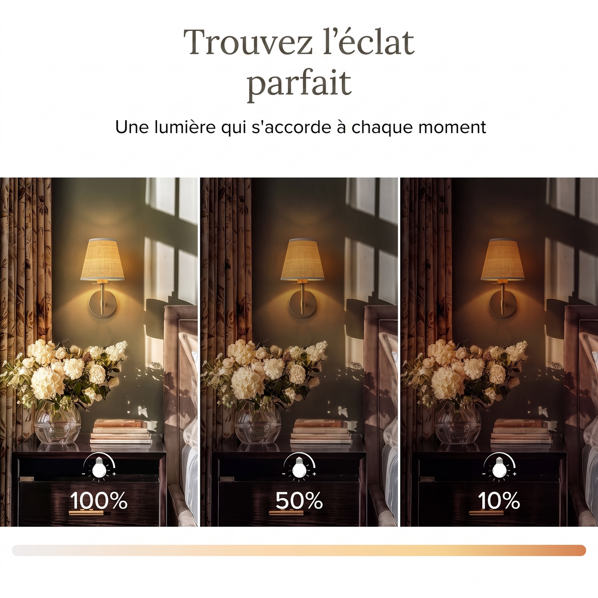 Trouvez l'eclat parfait, une lumiere qui s'accorde a chaque moment