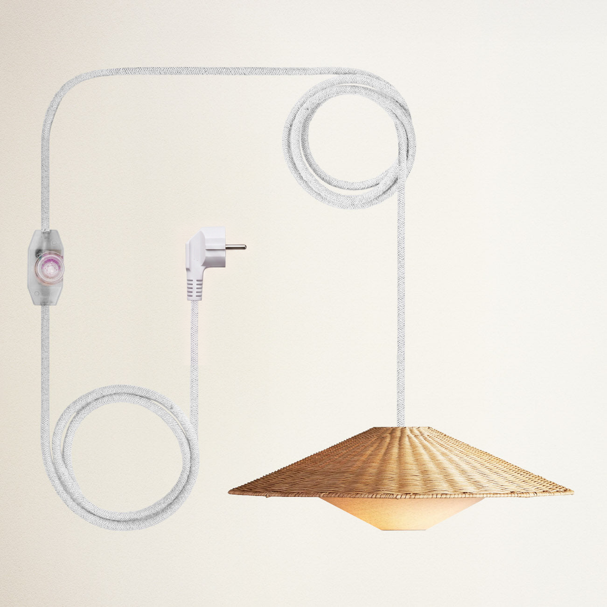 Suspension Sunny en rotin