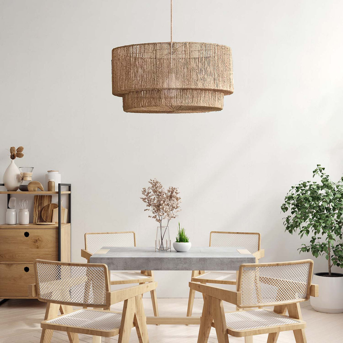 Suspension Luminous en rotin