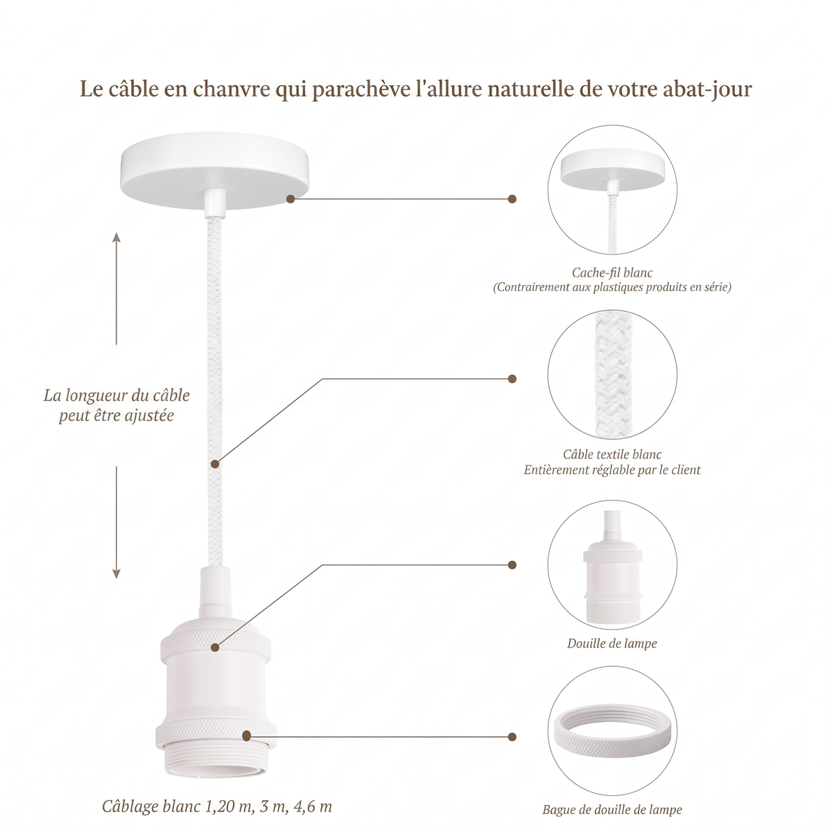 Kit de câble de suspension extérieur