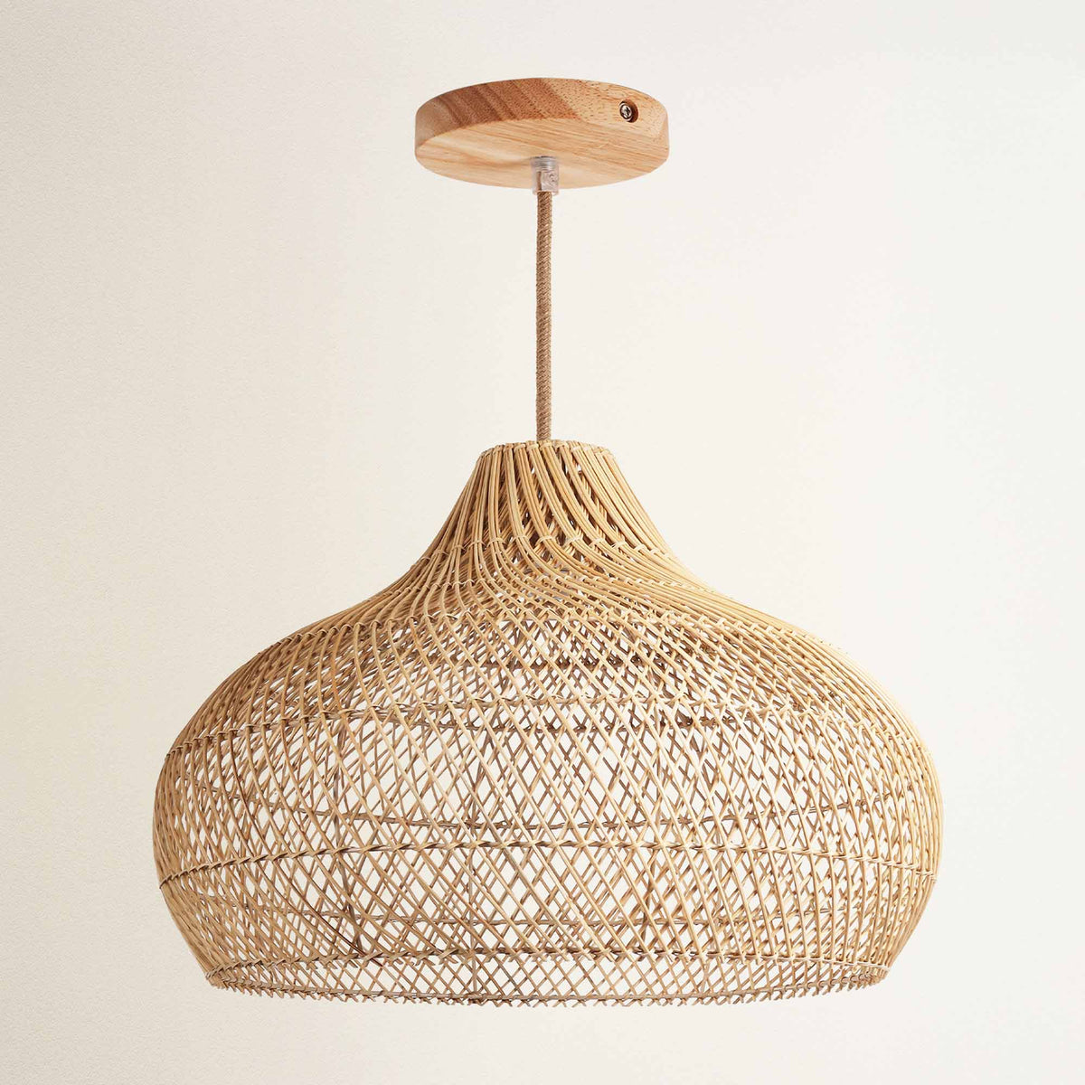 Suspension en Rotin Noir Kloe