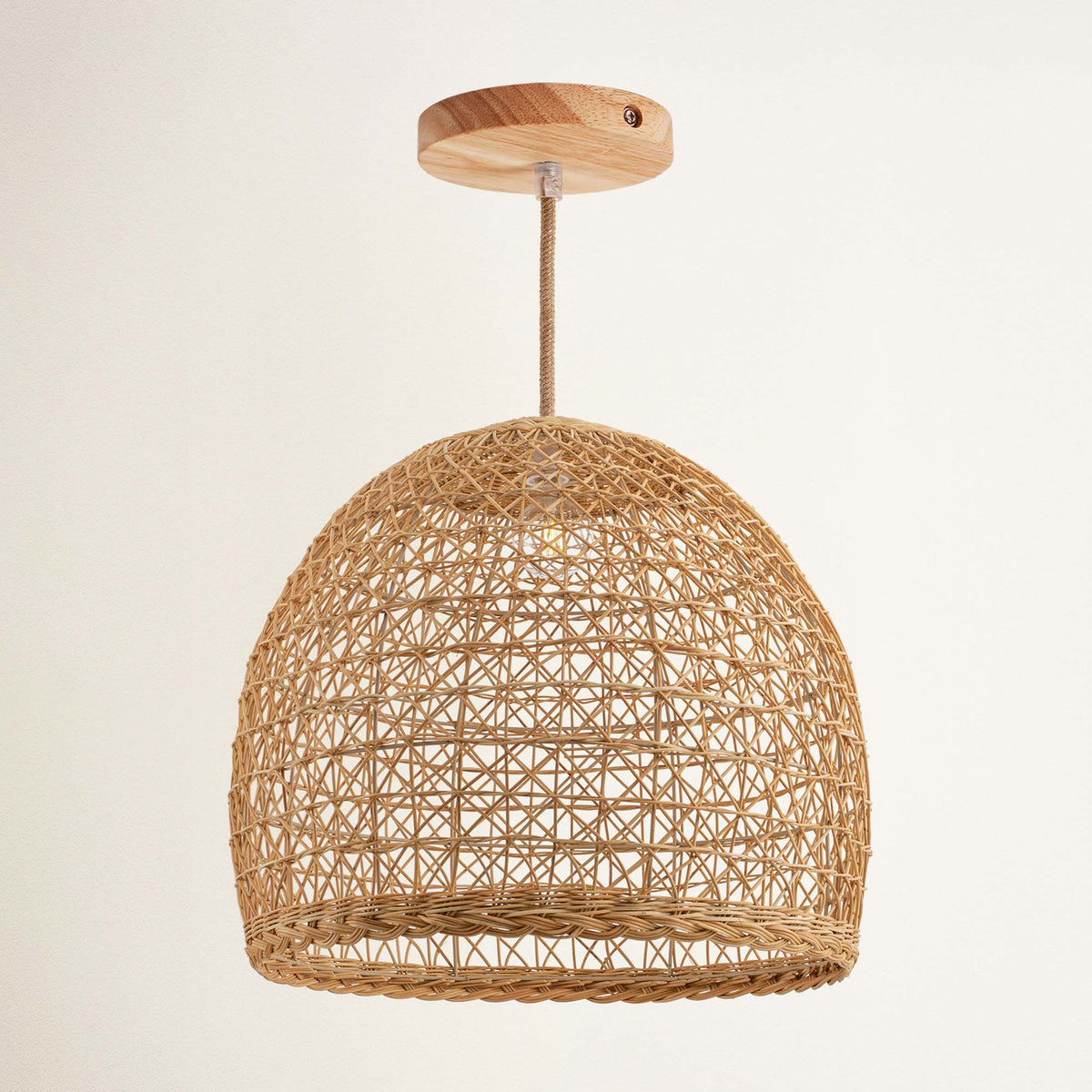 Suspension Lumiere en rotin
