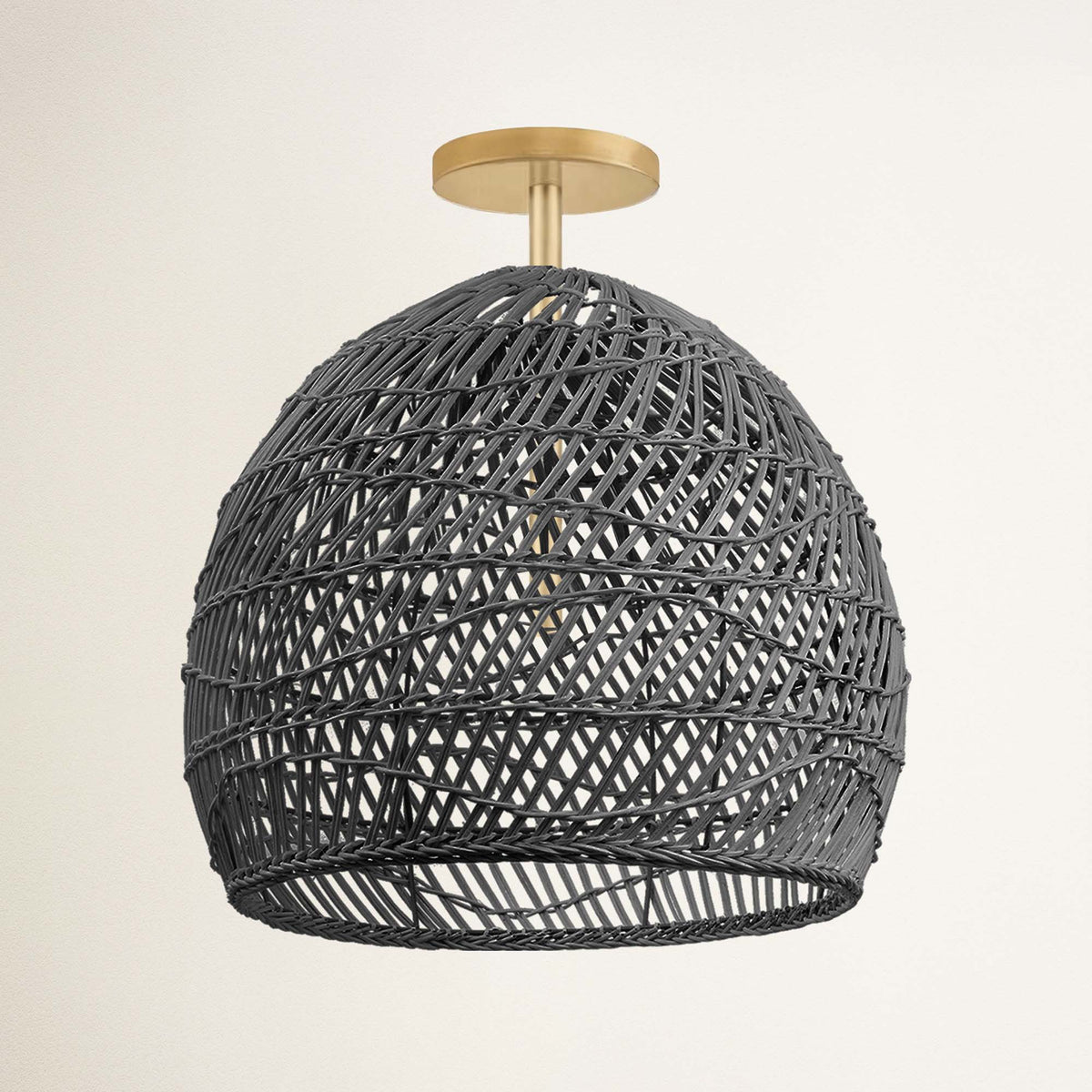 Suspension en rotin Santana noir