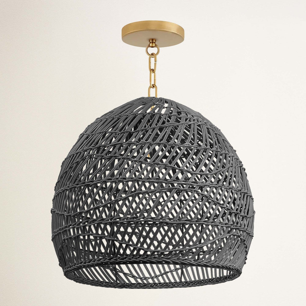 Suspension en rotin Santana noir