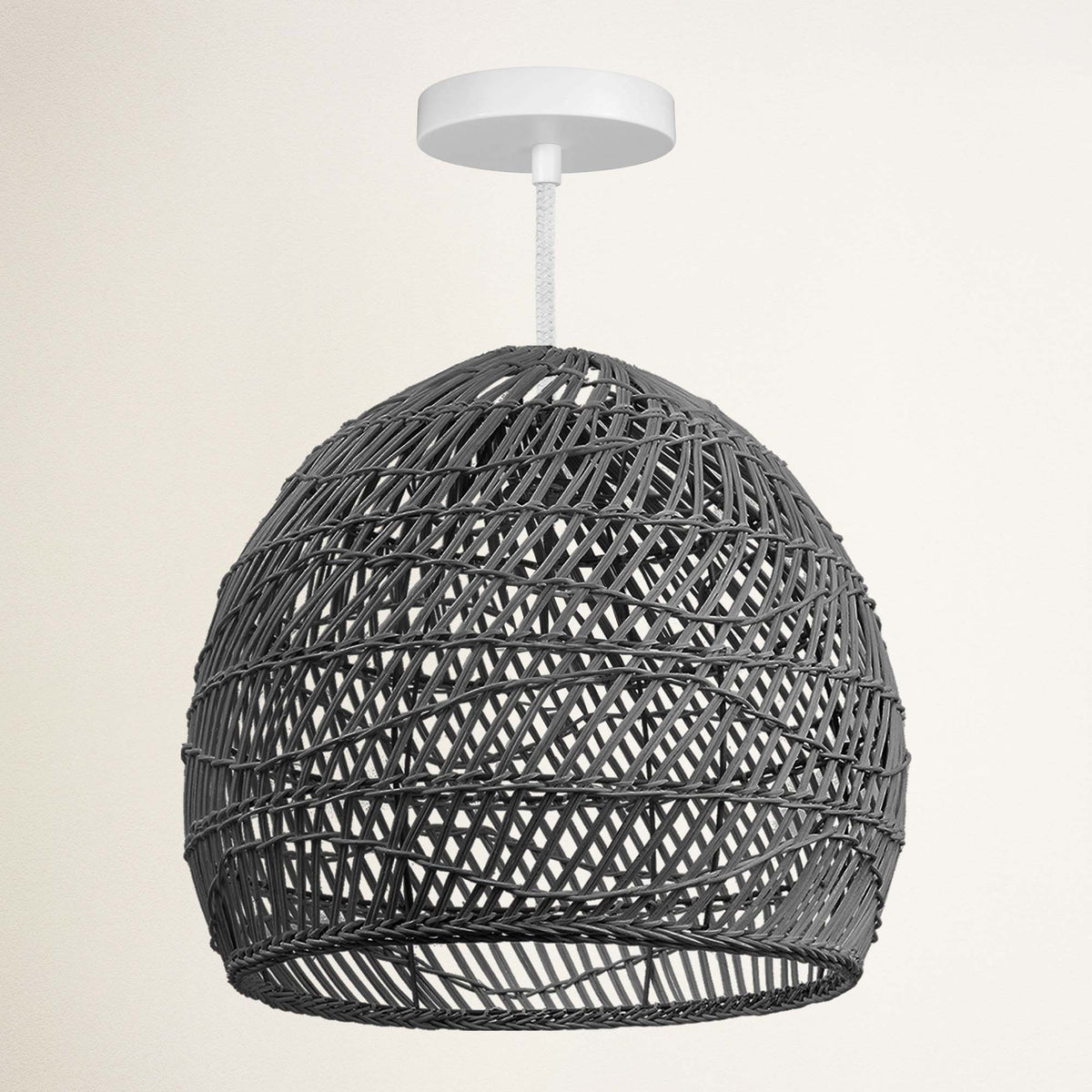 Suspension en rotin Santana noir