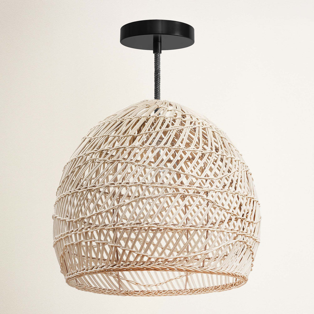 Suspension en rotin Santana noir