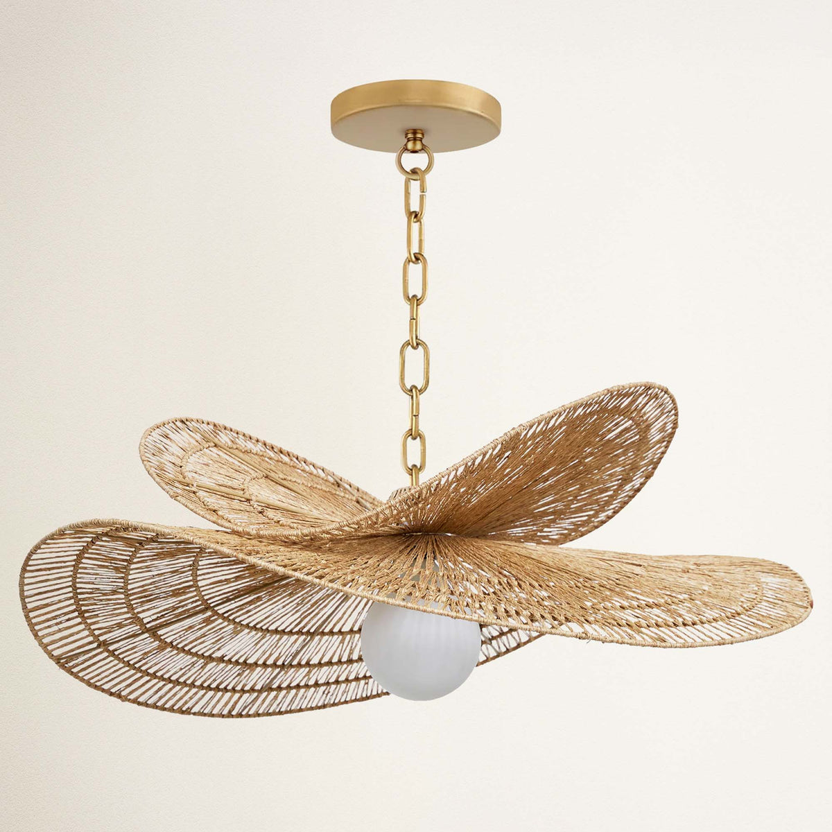 Suspension Whisper Leaf en rotin