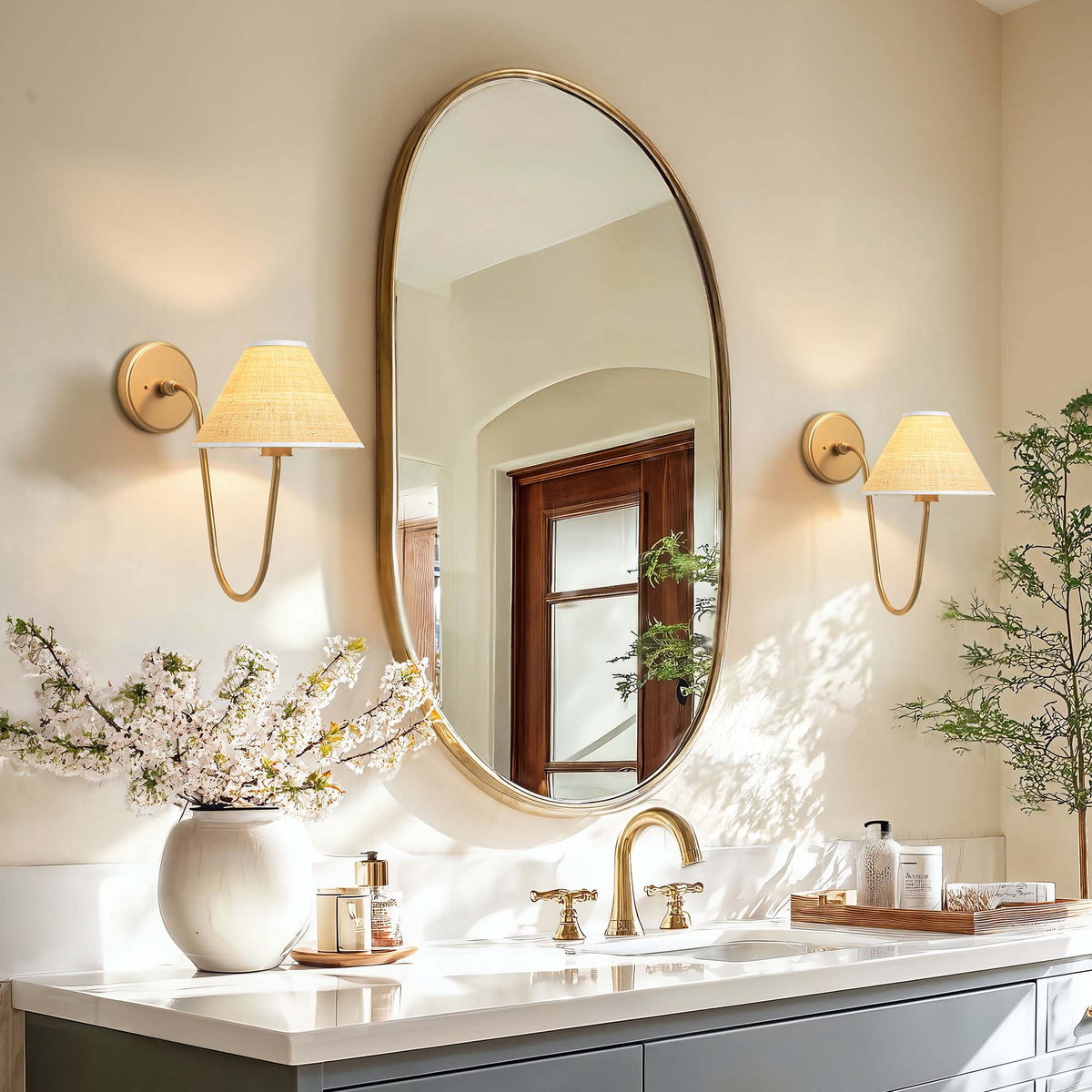 Applique à bras courbé Soleil