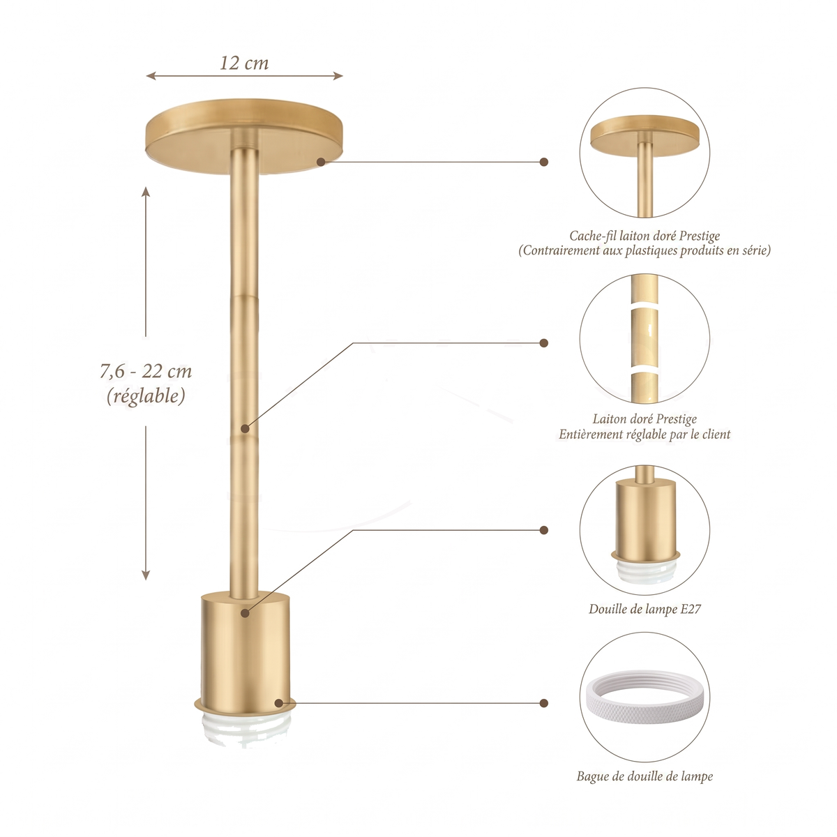Kit plafonnier suspendu